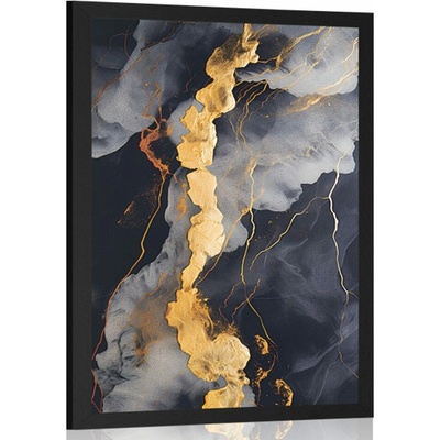 Plakát černý mramor - 20x30 black