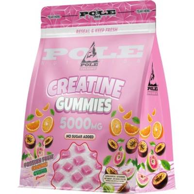 Pole Nutrition Creatine Gummies 5000 mg [60 желирани бонбони] Passion Fruit - Orange - Guava