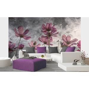 DIMEX ART Флизелинов фототапет абстрактни лилави цветя 375 x 250 см