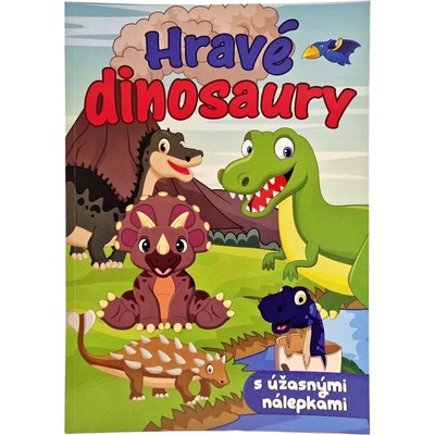 Hravé dinosaury omaľovánka s úžasnými nálepkami