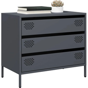vidaXL Бюфет, антрацит, 68x39x58, 5 см, студеновалцувана стомана (851294)
