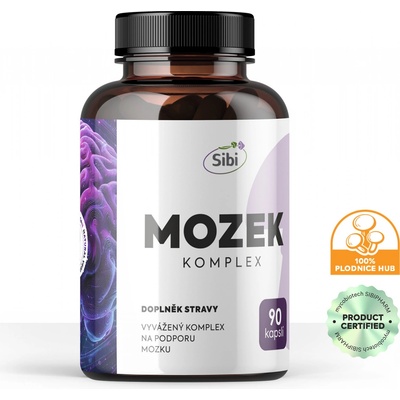 Mozek komplex houbové extrakty 90 kapslí 500 mg