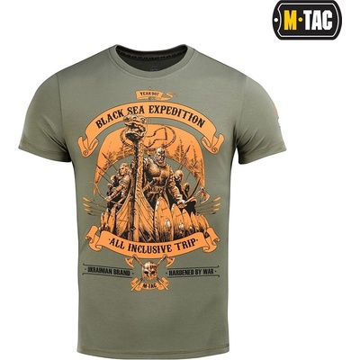 M-Tac Black Sea Expedition tričko s potlačou light olive