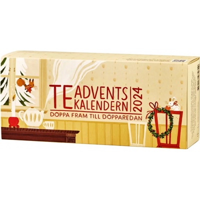 NABO Adventní kalendář BIO sypaného čaje NABO 2024, žlutá barva, papír