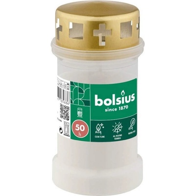 Bolsius Бяла ритуална свещ Bolsius с горене 50 часа (BO-RC3-CAP-A)