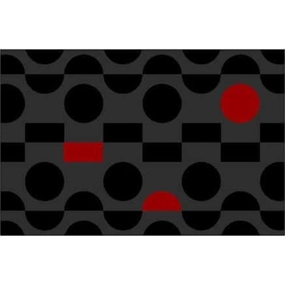 Déco Design Imperial Dotz šedá/červená 60 x 90 cm
