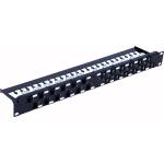 TECHLY I-PP 24-RU-C6ATSL Патч панел 24x Keystone RJ45 Cat6a UTP, 1U, ъглови портове (I-PP 24-RU-C6ATSL)