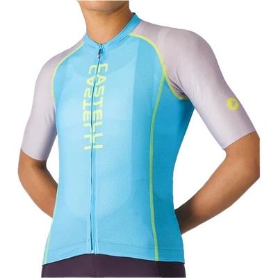 Castelli Дамска фланелка с къс ръкав за колоездене Castelli Women's Unlimited 2 Jersey Cycling jersey - Neon Cobalt / Purple Mist-Light (156-2749-0212)