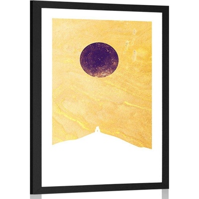 Plakát s paspartou jedinečná záře měsíce - 30x45 no frame