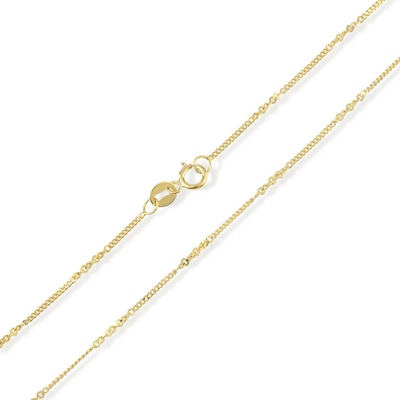 Lillian Vassago Zlatý unisex řetízek typu pancer LLV31-GCH053 Žlutá