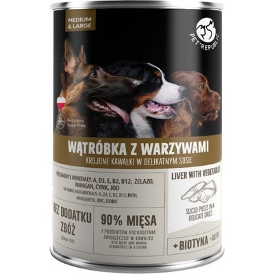 Pet Republic Adult Medium & Large Játra se zeleninou 1250 g