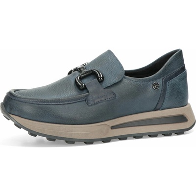 ETIMEĒ dámské kožené mokasíny tmavomodré