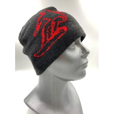 Pánská čepice Alfred Tm. melír-červená