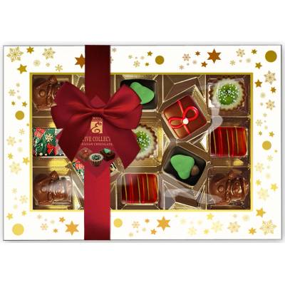 Emoti de chocolat Emoti Festive Collection Dárková vánoční bonboniéra 209 g
