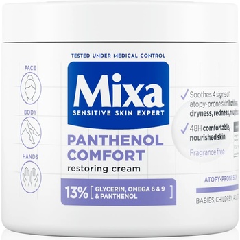 Image 1 of MIXA Panthenol Comfort регенериращ крем за тяло за суха към атопична кожа 400ml