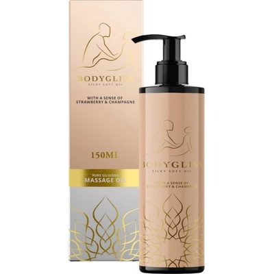Bodygliss masážny olej a lubrikant jahoda 150 ml