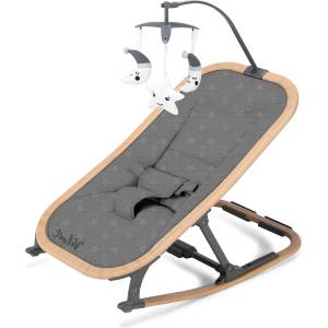 Chipolino Бебешки шезлонг Chipolino - Velvet, Графит & Дърво (SHEVL02301GT)