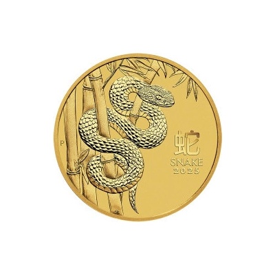 The Perth Mint zlatá mince Lunar Series III Year of Snake 2025 1/10 oz