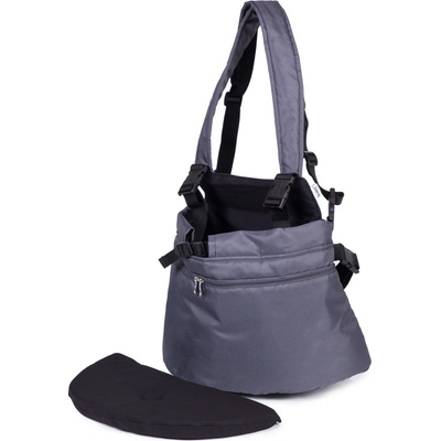 Iridog 2v1 Zippy 4 Batoh na psa tmavě šedý s černou 34 x 44 x 26 cm