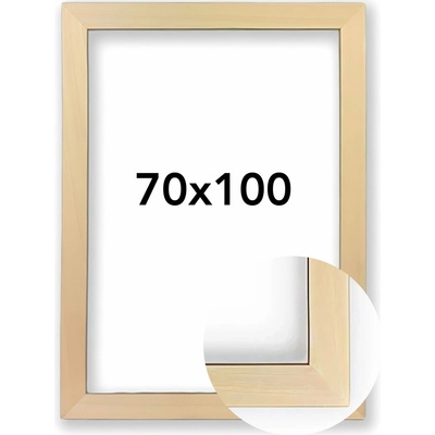 Fotorámeček Stuttgart Rozměr: 70 x 100 cm, Barva: Lípa, Typ zasklení: Plexi