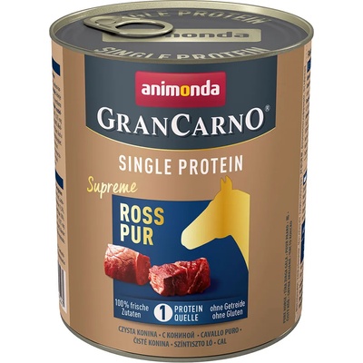 Animonda 6x800г Supreme Adult Animonda GranCarno, консервирана храна за кучета - конско чисто