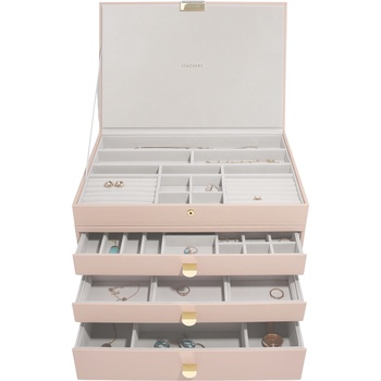 Stackers Ковчеже за бижута Stackers четворен с 3 чекмеджета supersize светлорозово (76256)
