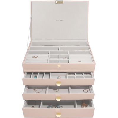 Stackers Ковчеже за бижута Stackers четворен с 3 чекмеджета supersize светлорозово (76256)