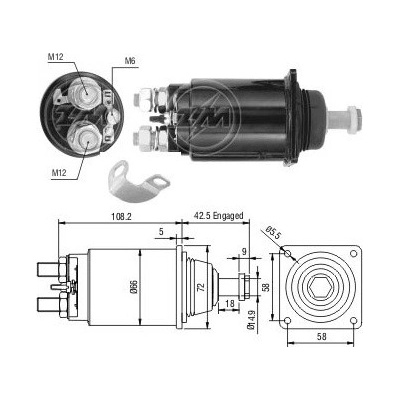 Spínač startéru Bosch 0001371006, 2339403006