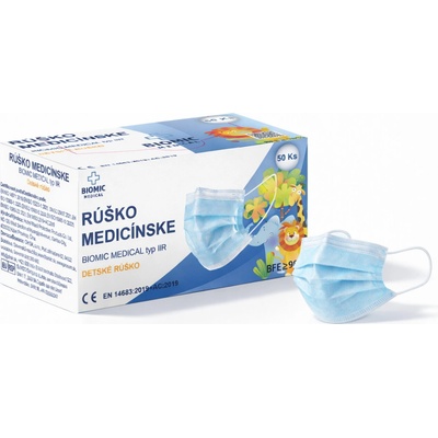 Biomic Medical Rúško detské modré 50 ks