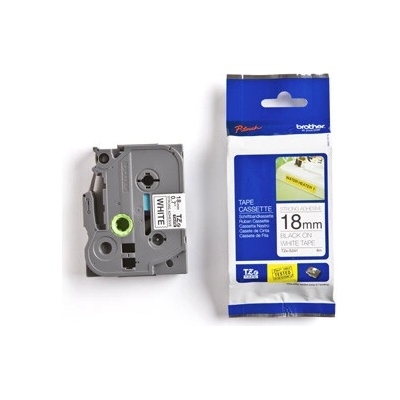 páska BROTHER TZS241 čierne písmo, biela páska extra lepivá ADHESIVE Tape (18mm) (TZES241)