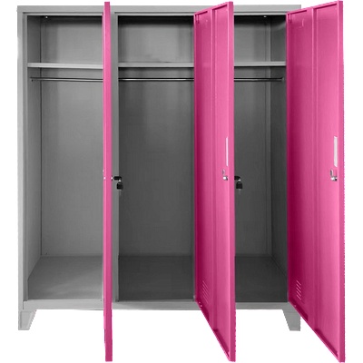 Carmen Метален шкаф Carmen CR-1604-3 JZ - сив / розов (3580175)