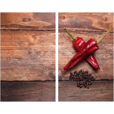 Allstar Капаци за печки от закалено стъкло в комплект от 2 броя 52x30 cm Pepper - Allstar (53860100)