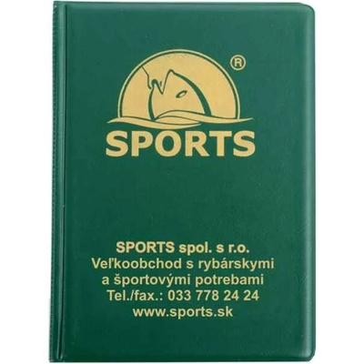 SPORTS - Obal na rybárske doklady MAXI zelený
