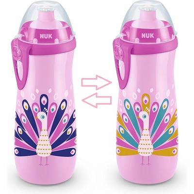 Nuk Чаша NUK - Sports Cup с клапа, 450 ml, 24+ месеца, Chameleon, розова (10255577-Розов)