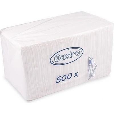 Gastro papírové ubrousky 1V bílý 33x33cm 500ks