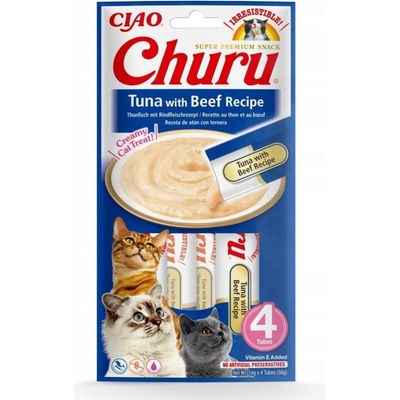 INABA Churu Tuna with Beef Recipe 4 x 14 g