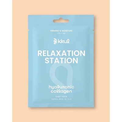kkul Pleťová maska s kyselinou hyalurónovou a kolagénom Relaxation Station Hyaluronic Collagen Sheet Mask - 25 ml / 1 ks