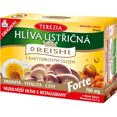 Terezia Hlíva ústřičná s rakytníkovým olejem a reishi Forte 60 kapslí