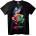 NOONEBRAND Тениска Дъгова роза и пеперуда - 2XL, Black