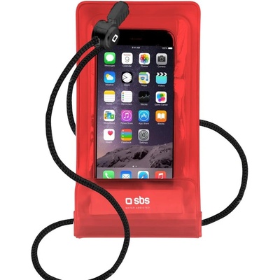 SBS Универсален водоустойчив калъф за смартфони до 6.5 инча - SBS Waterproof Universal Case IPX8 (червен) (2200071)