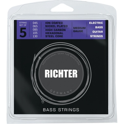 Richter Electric Bass Strings Ion Coated 5-String Medium 45-130