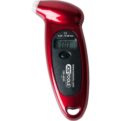 KS TOOLS Digitálny prístroj na meranie tlaku v pneumatikách, 0,2 až 10 bar 100.4055