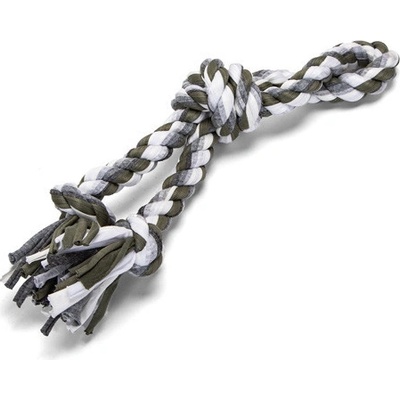 Nobleza bavlnené lano s hrubým uzlom 32 cm zelená