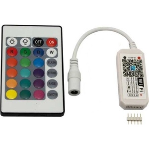 limaLED Wi-Fi RGBW/RGB+W LED Контролер 192W, с IR дистанционно управление 24 бутона - limaLED (1839)