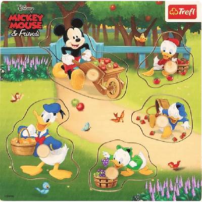 Trefl Детски дървен пъзел Trefl - Мики Маус и приятели (61853)