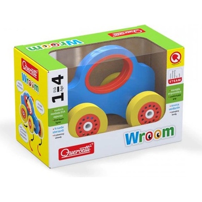 Quercetti Wroom drevené autíčko modré