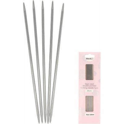 Ideal kovové obojstranné ihlice na pletenie 4mm 20cm
