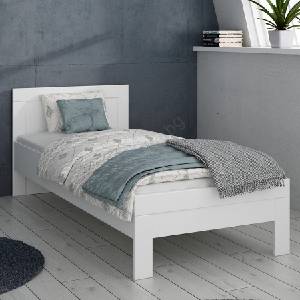 FORTE Едноспално легло SNOWIE 90x200 cm бяло (FR0092)