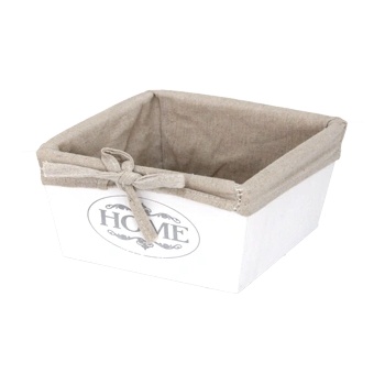 Horecano CN-Дървена кутия за съхранение БЯЛА 23х23х14 cm (ZM21-2ZF-white) (0193726)