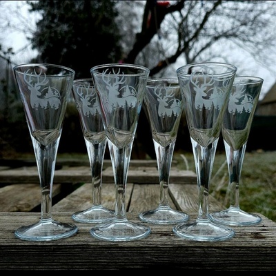 Bohemia Crystal Bohemia Crystal Broušené sklenice na likér destiláty panák nízký 6 x 30 ml